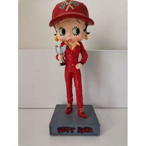 Figurine Betty Boop Pilote De Course En Résine Peinte
