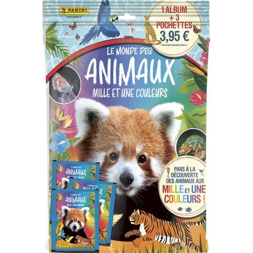 Stickers Animaux 2025 Album + 3 Pochettes