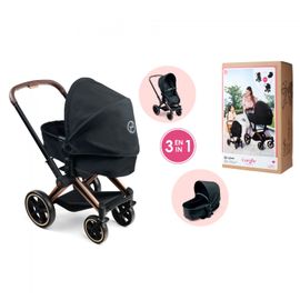Mes Accessoires Poupons Corolle Bb36/42 Cybex Priam - Landau Noir 3 En 1