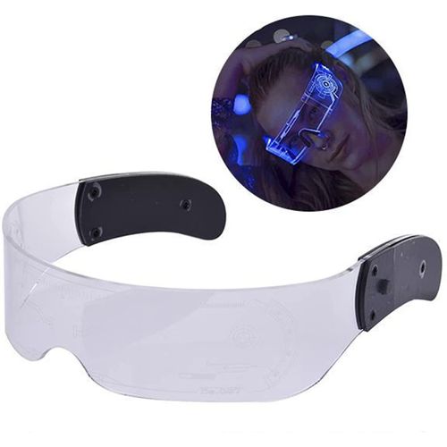 Lunettes Lumineuses Led Pour Adultes, Lunettes À Visière Led En 7 Couleurs, Lunettes Lumineuses De Couleur