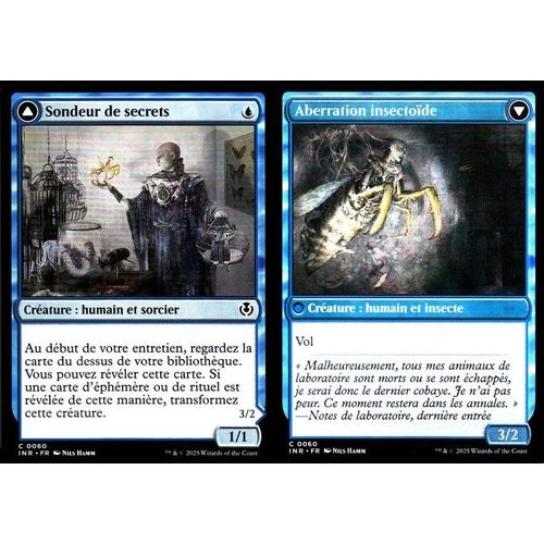 Sondeur De Secrets / Aberration Insectoïde - Magic - Innistrad Remastered Vf - C - 60 - Recto/Verso