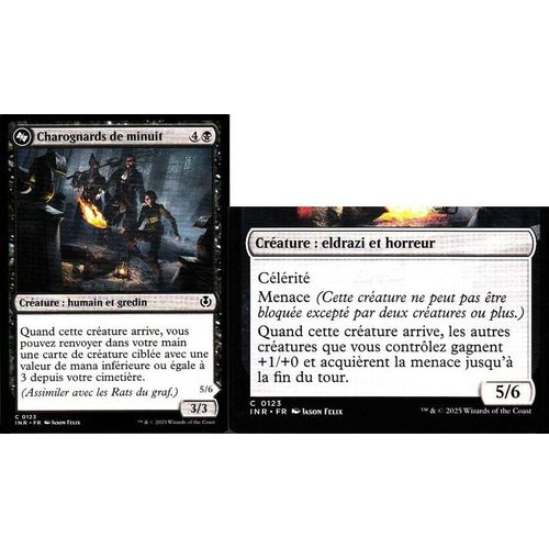 Charognards De Minuit / Eldrazi Et Horreur - Magic - Innistrad Remastered Vf - C - 123 - Recto/Verso
