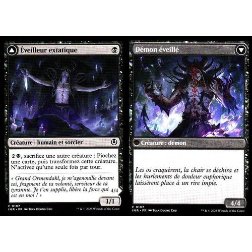 Éveilleur Extatique / Démon Éveillé - Magic - Innistrad Remastered Vf - C - 107 - Recto/Verso