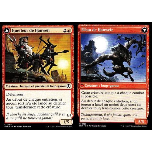 Guetteur De Hanweir / Fléau De Hanweir - Magic - Innistrad Remastered Vf - C - 158 - Recto/Verso