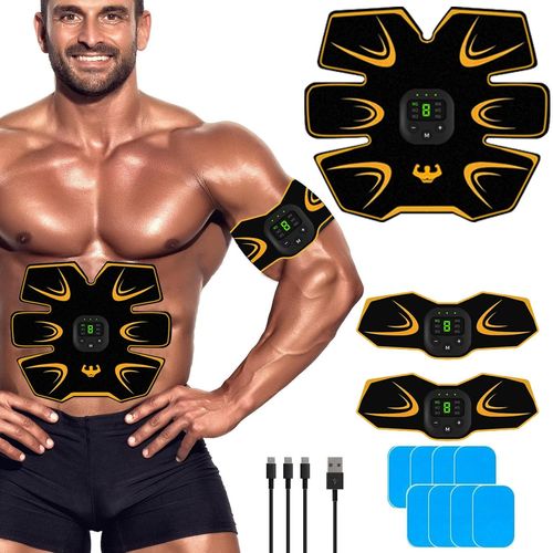 Electrostimulateur Musculaire, Ceinture Abdominale Electrostimulation,Rechargeable Par Usb, Ceinture Musculation Electrostimulation Pour Abdos/Bras/Jambes/Fesses,Homme Femme