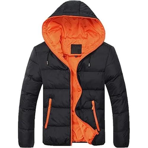 Veste Hiver Homme Doudoune Chaud Manteau Épais Grande Taille Veste Moto Épaissir Chaud Slim Manteau À Capuche Hiver Blouson Matelass