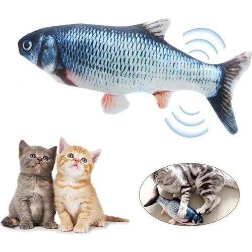 Jouet Pour Chat Poisson Type 5 Remuement Électrique Usb Charge Carpe Poupée Jouet En Peluche Poisson Réaliste