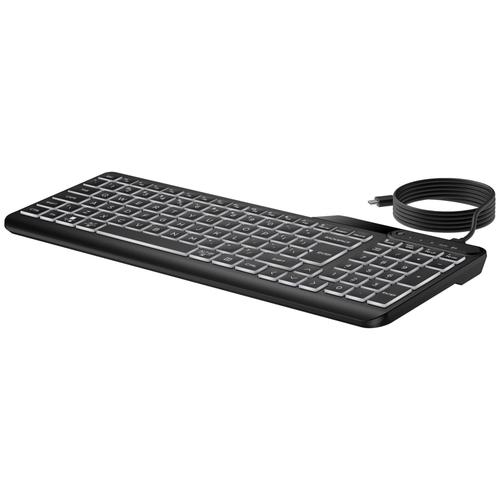 HP 405 - Clavier - dispositif multiple - 65% - compact - rétroéclairé - USB - Français - noir