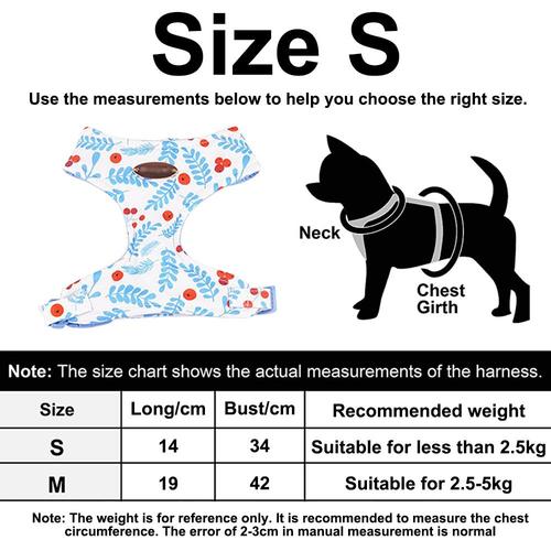 Harnais Pour Chien Et Chat Facile À Enfiler | Rembourrage En Maille Respirante Et Douce Pour L'air | Poitrine Et Cou Réglables Pour Chiots Et Chatons