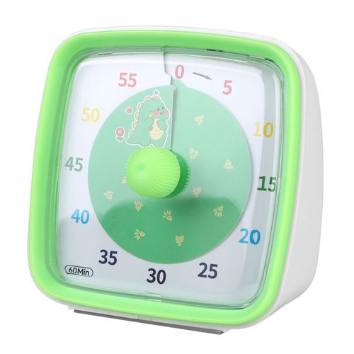 Outil de gestion du temps ultra silencieux pour enfants,minuterie d'apprentissage,compte à rebours de rappel pour enfants,veilleuse,réveil,60 - Type green #B
