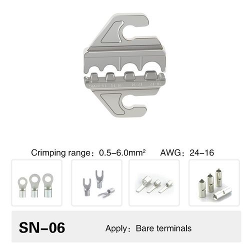 Jeu de pinces à sertir,mâchoires à fente de 4mm,SN-48BS/58B/02C/2546B/2549/06/X6/06WF/03H,utilisé pour les bornes à sertir - Type SN-06