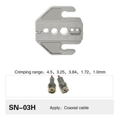 Jeu de pinces à sertir,mâchoires à fente de 4mm,SN-48BS/58B/02C/2546B/2549/06/X6/06WF/03H,utilisé pour les bornes à sertir - Type SN-03H