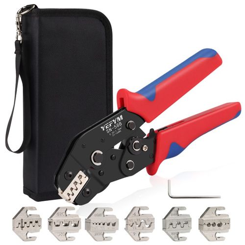Outils de sertissage Pince à SN-58B Mâchoire interchangeable pour XH2.54/DuPont 2.54/2.8/4.8/6.3/Non isolé/Virole politiquement als Cliquet - Type SN-58B 6jaw Kit