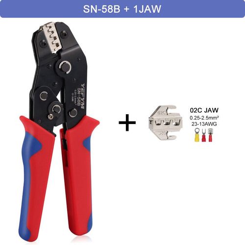 Outils de sertissage Pince à SN-58B Mâchoire interchangeable pour XH2.54/DuPont 2.54/2.8/4.8/6.3/Non isolé/Virole politiquement als Cliquet - Type SN-58B 1jaw