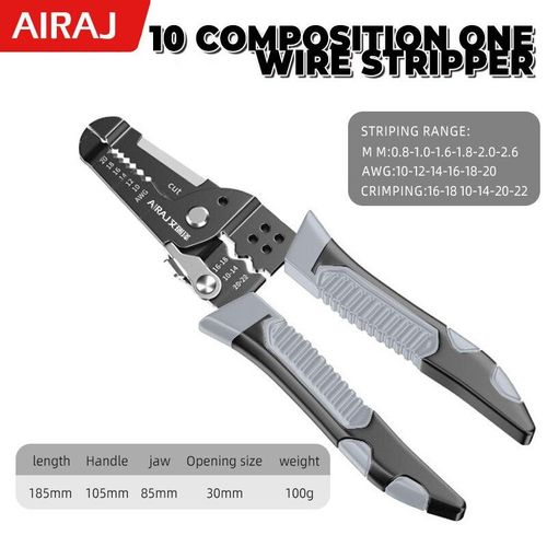 AIRAJ Outils à dénuder Multitool Pince à sertir Coupe-câble Multifonctionnel Outil de dénudage Pince à sertir Terminal #B