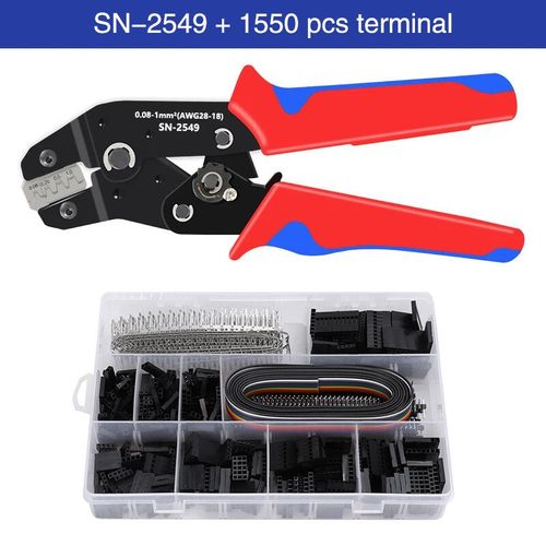 Pince à sertir à cliquet pour connecteurs Dupont de bornes,outil de sertissage,PH2.0,XH2.54,2.54,2.8,3.0,3.96,4.8,KF2510,JST,sn-2549 - Type SN-2549 1550pcs