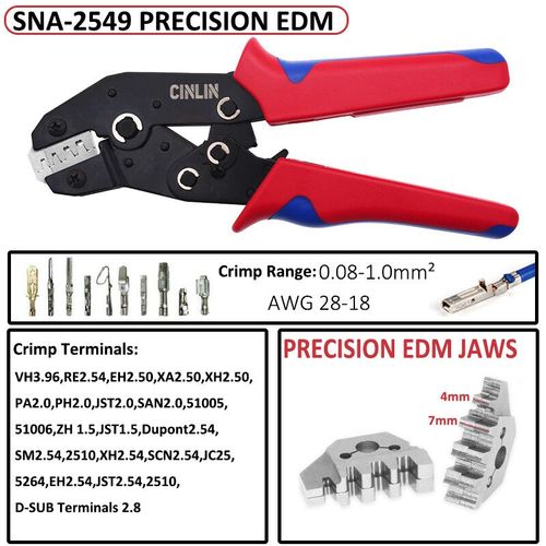 pince à sertir avec bornes interchangeables,outils de sertissage à cliquet SN-48B PH2.0 XH2.5 JST2.5 VH3.96 - Type SNA-2549 EDM