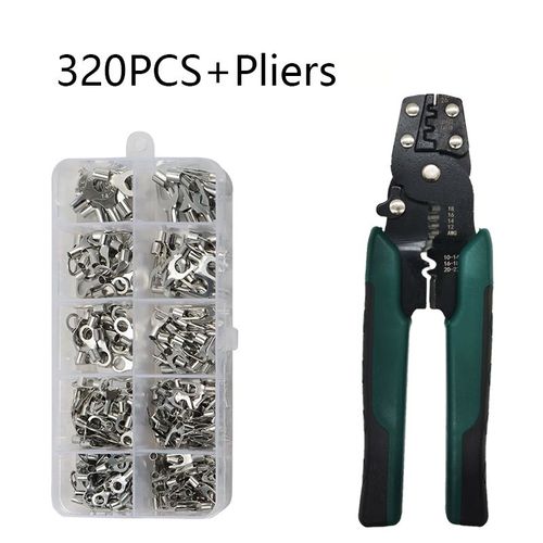 Mini pince à sertir multifonction pour bornes électriques,dénudage de fil,coupe,outil de sertissage manuel,kits de connecteurs multiples - Type TL 320PCS #A