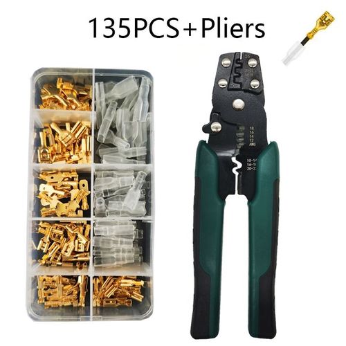 Mini pince à sertir multifonction pour bornes électriques,dénudage de fil,coupe,outil de sertissage manuel,kits de connecteurs multiples - Type TL 135PCS #B