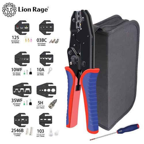 Kit de pinces à sertir bornes pré-isolées HS-30J couvercle de pince à HS-40J/pince à sertir en acier au carbone de marque multifonctionnelle - Type HS-30J 8 jaw bag
