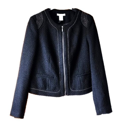Veste Mademoiselle R Taille 40 Noire Avec Déco Tbe