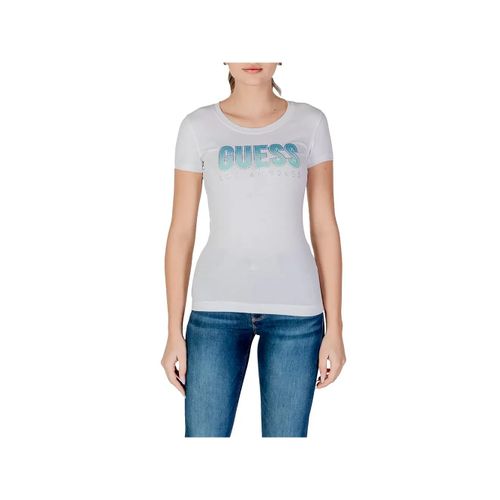 T Shirt Guess Diamond Femme Blanc