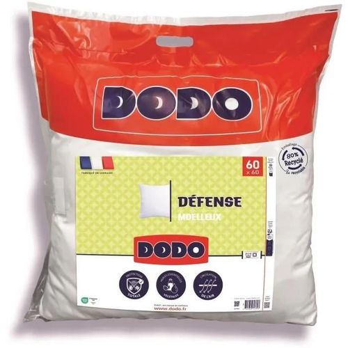 Dodo - Oreiller Defense - 60 X 60 Cm - 100% Polyester Volupt'air - Blanc