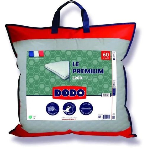 Oreiller Le Premium Dodo - 60x60 Cm - Mémoire De Forme - Taie Déhoussable