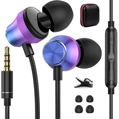 Écouteurs avec câble pour Redmi Note 13 5G 12 Pro 11S, Annulation du Bruit stéréo 3,5 mm, Jack Audio avec Microphone pour Xiaomi Poco X5 Pro, Samsung Galaxy A14, A23,