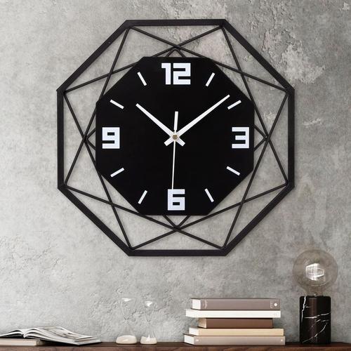 Horloge Murale En Métal Grande Horloge Murale Silencieuse Sans Tic-Tac Pendule Murale Style Vintage Pour Salon Chambre Cuisine Bureau