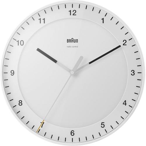 Grande Horloge Murale Analogique Classique Pour Le Fuseau Horaire De L¿Europe Centrale (Dcf) Avec Mouvement De Balayage Silencieux,Facile À Lire,Diamètre De 30Cm,En Blanc,Modèle Bc17W-Dcf.