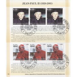 Haïti Timbres  Les Papes Jean-Paul Ii Et Benoît Xvi