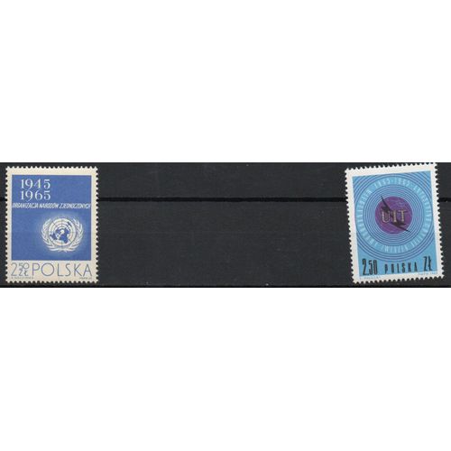 Pologne Timbres Onu Et Union Internationale Des Télécommunications 1965
