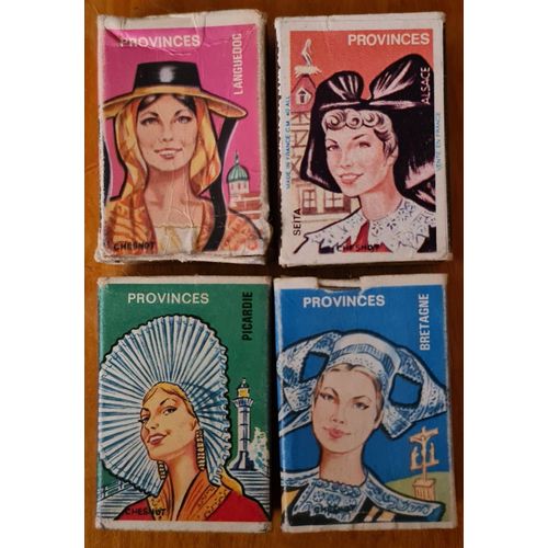Lot De 4 Boîtes D'allumettes Série Provinces