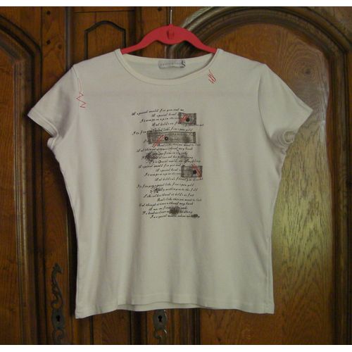 T-Shirt Écru Cache-Cache - Taille 42
