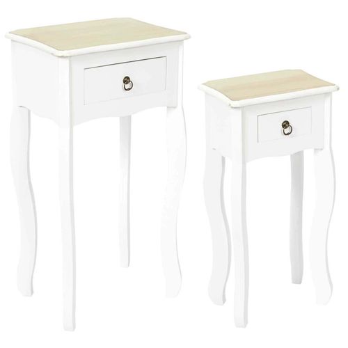 Lot De 2 Sellettes Avec Tiroir En Mdf Victoria