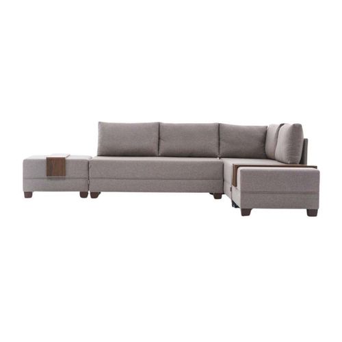 Canapé D'angle Convertible En Tissu Beige Fly Angle Droit