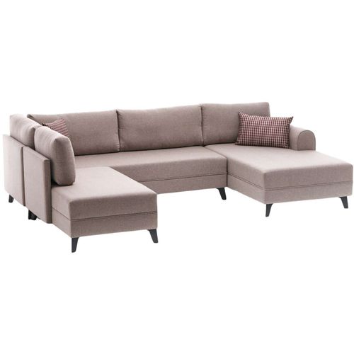 Canapé D'angle Convertible En Tissu Belen
