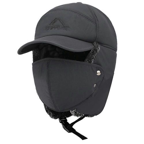3 En 1 Pour Les Hommes, Cache-Cou Complet Tout Autour Coupe-Vent Chaud Isolé, Gris