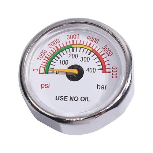 33mm 6000Psi/400Bar 1/8NPT Filetage Retour Connexion Axiale Manomètre De Pression De Gaz