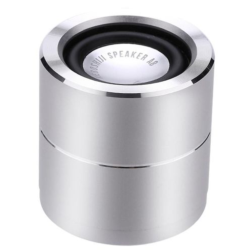 Haut-parleur Bluetooth portable Mini haut-parleur Audio Bass Pure Voice Haut-parleur de lecture allégé Haut-parleur extérieur-Argent