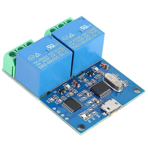 LCUS-2 Module de relais USB 5V CH340 Interrupteur de contrôle intelligent USB 10A 250VAC 30VDC Protection contre les surintensités / diodes
