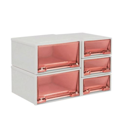 1:6 Mini Meubles Petit Costume Cinq Pièces Tiroir Boîte De Rangement Combinaison Accessoires 3