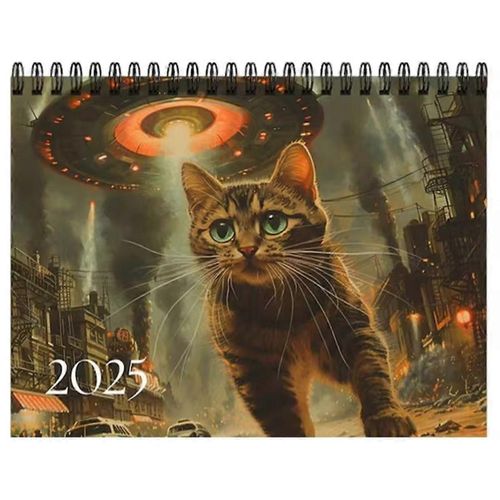 2025 Calendrier Chat Calendrier Drôle Avec Image Chat Planificateur Mensuel Hebdomadaire Quotidien Jan Déc 2025 Calendrier Chaton Planification Facile