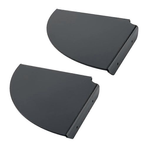 2 Pièces En Acrylique Étagère D¿Angle Flottante Étagère De Rangement Mural Affichage Organisateur De Haut-Parleur Chambre À Coucher Support De Rangement De Cuisine, Noir