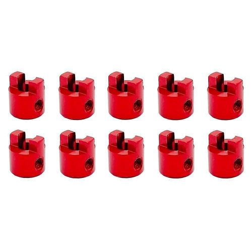 10pcs 4mm Modèle Bateau Entraînement En Métal Chien Arbre Béquille Accessoires Connecteur Fourche À Paie Pour Arc De Bateau Rc, Rouge
