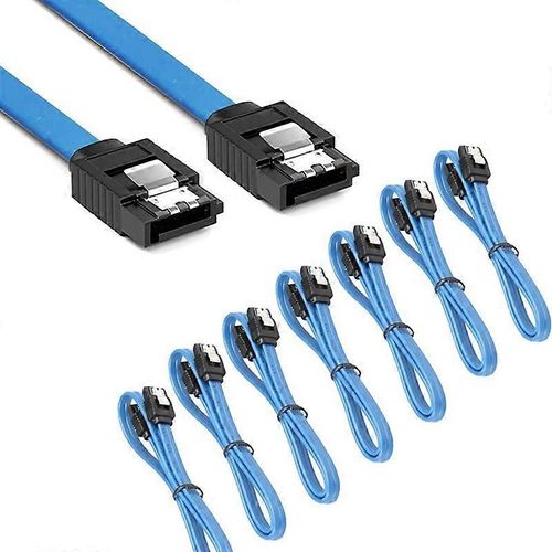 Câble de données SATA 40cm 6.0Gbps Bleu Les deux extrémités Brancher le câble de disque dur série SATA Câble de données SSD SATA 3.0
