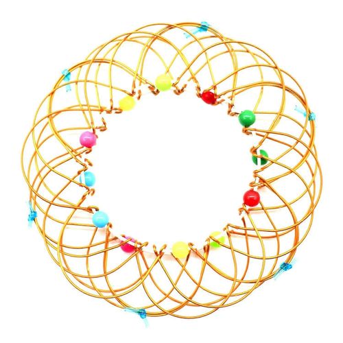 Panier Flexible Magic Flow Anneau Multicolore Rotatif Fleur Panier Jouet Pour L¿Autisme Besoins Spéciaux Anti-Stress Or