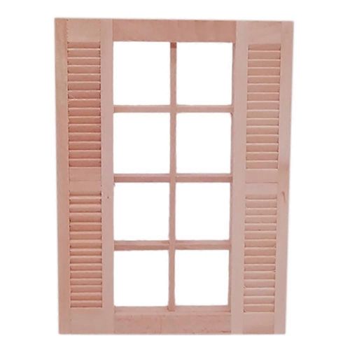 Accessoires de décoration, 1 :12 Meubles Scènes miniatures Fenêtre en bois à 8 vitres avec volets