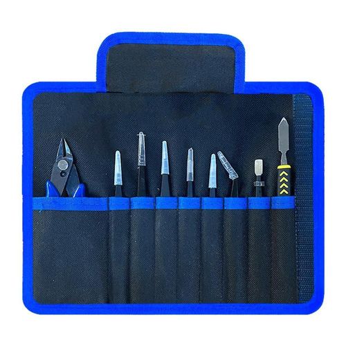 9 PCS/Set Pince À Épiler Électronique Pince Diagonale Ensemble Pied De Bichette Bâton Sac Faux Cils Extension Clip Pince À Sourcils Pince À Épiler